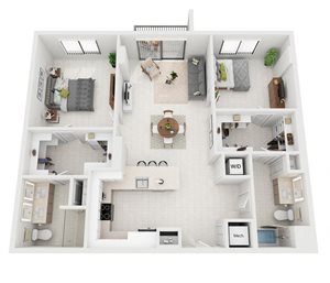 Two bedroom model